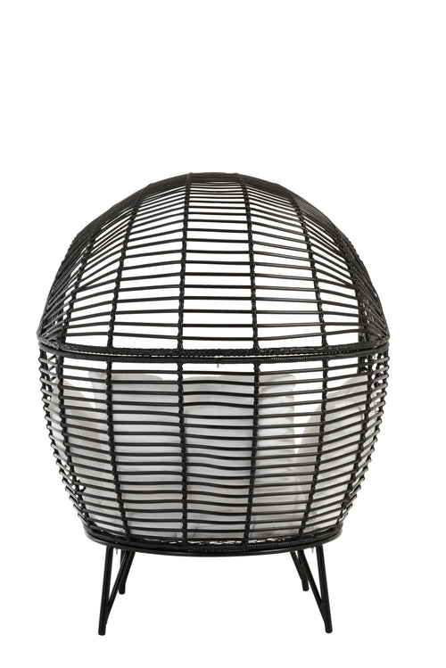 J-Line loungestoel Ovaal - staal - zwart - vtwonen shop