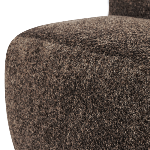 WOOOD eetbank 84 cm rugleuning Mojo Base - Wollig - Bruin - 83x84x76