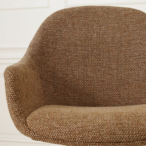 Nolon Nena-Mae eetkamerstoel bruin blend - zwart houten onderstel