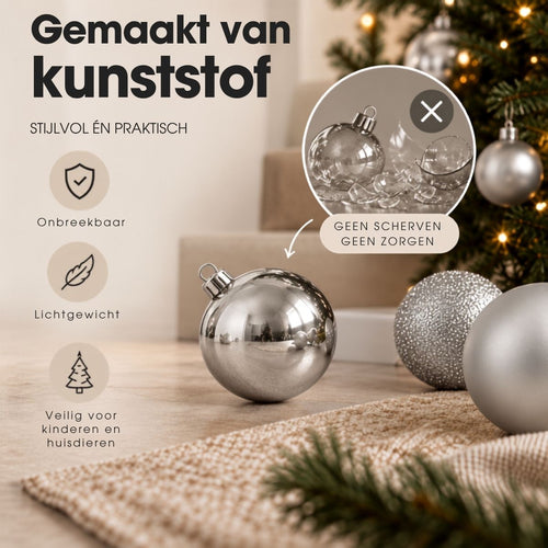 Mica Decorations Kerstballen Roze Onbreekbaar Set van 27 Stuks - Kerstballenset met Diameter 8 cm - Gemaakt van Gerecycled Polystyreen -