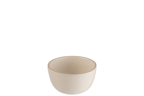 J-Line kom Marie - keramiek - creme - medium - 6 stuks