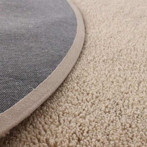 Nest living Metta rond teddystof vloerkleed - beige - Ø 200 cm - vtwonen shop