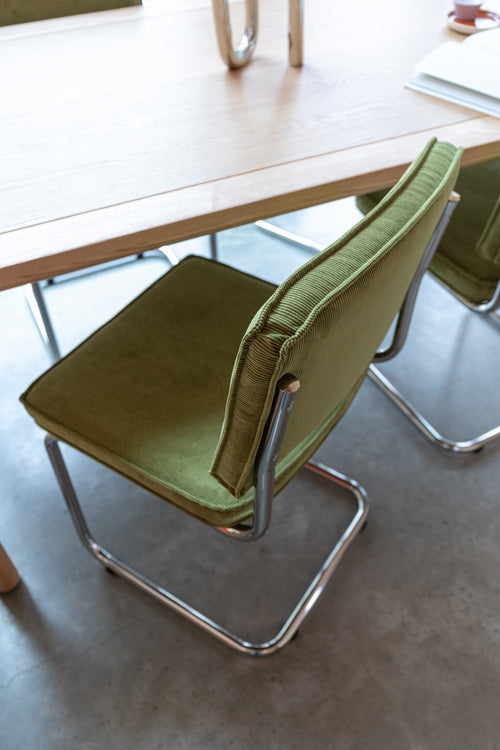 Zuiver Ridge Rib Stoel Groen - Set van 2 - vtwonen shop