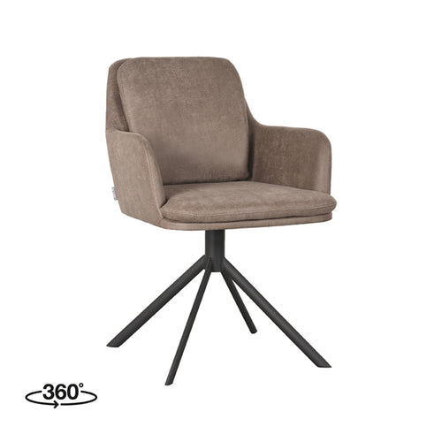 LABEL51 Eetkamerstoel Joy - Taupe - Zithoogte 49cm