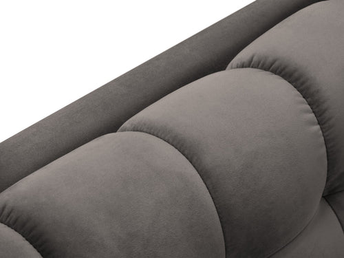 Cosmopolitan Design Panoramische bank Bali 7-zits, flueel, lichtgrijs - 185x383x75cm