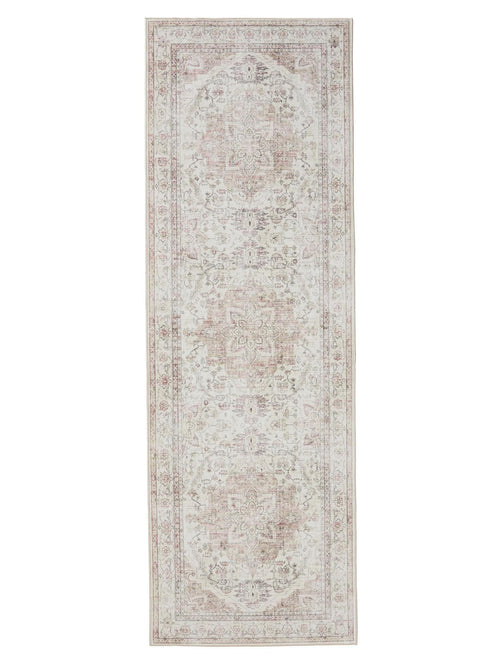 benuta wasbaar loper George - roze/beige - 80x240 cm