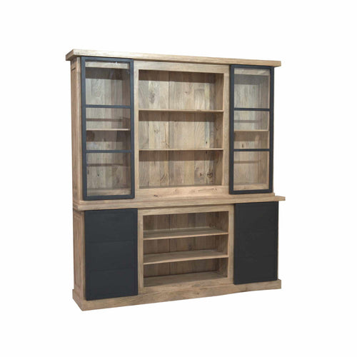 Starfurn Vitrinekast Noa - Naturel Hout - 200x45x220cm