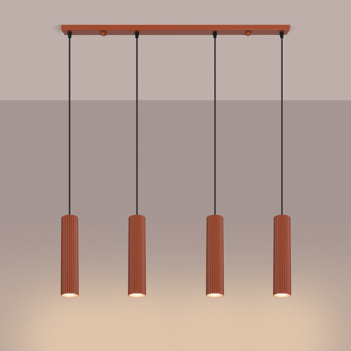 Sollux Lighting Hanglamp KARBON 4L rode oker - 81x5x120cm