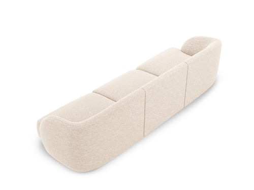 Micadoni Bank Miley 3-zits, chenille, lichtbeige - 90x255x70cm