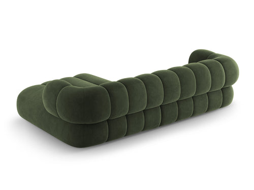 Cosmopolitan Design rechter hoekbank Koge 5-zits, flueel groente - 165x270x70cm