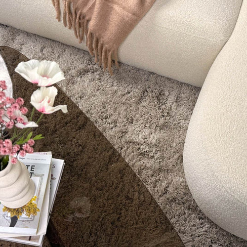 Hoogpolig vloerkleed Nika zand polyester - Interieur05 - 230 x 160 cm - vtwonen shop