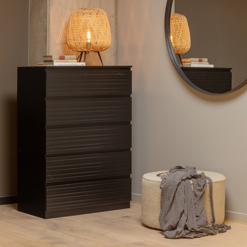 WOOOD poef laag Sara - Teddy - Off White - 36x60x60 - vtwonen shop