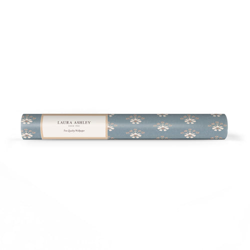 Laura Ashley Vliesbehang - Semington Floral Geo Newport Blue