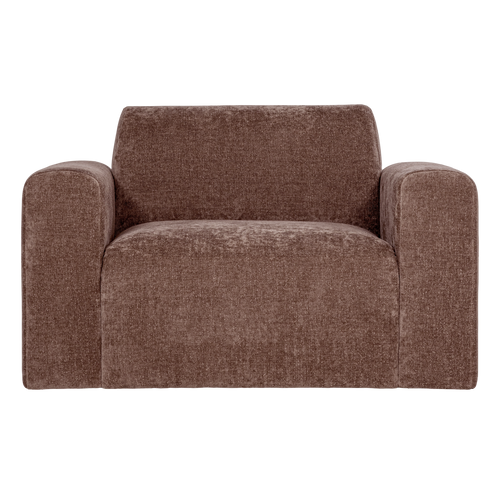 WOOOD fauteuil slub Umina - Chenille - Oudroze