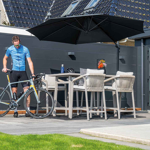 Hawaii parasol S - Ø300 cm - carbon black - donker grijs