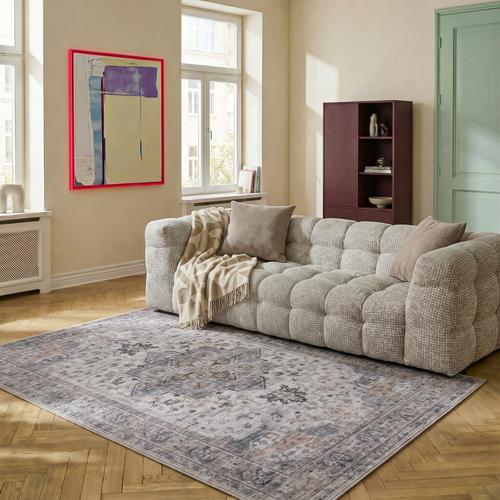 Mrcarpet Vintage Vloerkleed Beige/blauw Luca 240x340cm