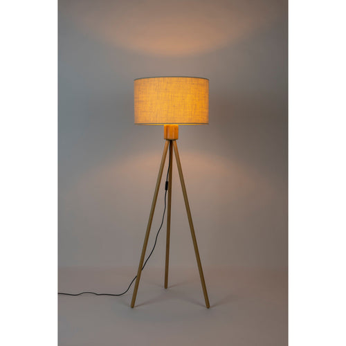 Zuiver Fan Vloerlamp/ Staande driepoot lamp Bamboo - Wit - vtwonen shop