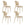 Housecraft Living Sjoerd Tuinstoelen/ Eetkamerstoelen Kunststof Grijs - Set van 4