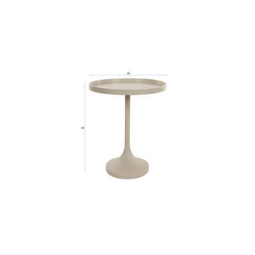 Zuiver Jason Bijzettafel Rond 46 cm Beige