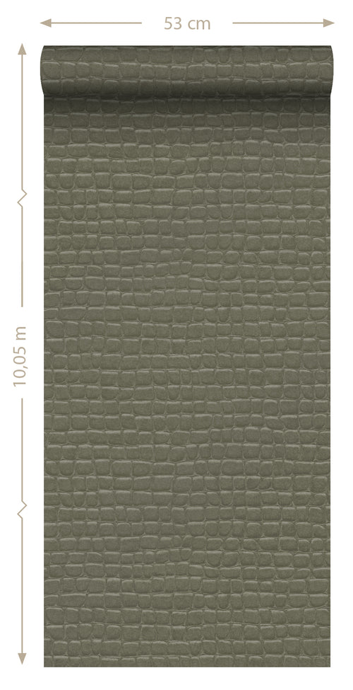 Origin Wallcoverings behang krokodillenhuid taupe - 0,53 x 10,05 m - 347779 - vtwonen shop