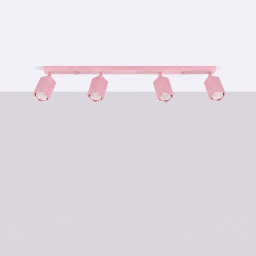 Sollux Lighting Plafondlamp RAYO 4L roze - 81x6x16,5cm