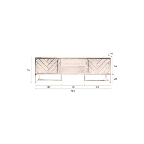 Dutchbone Class Dressoir Laag Eikenhout Bruin - vtwonen shop