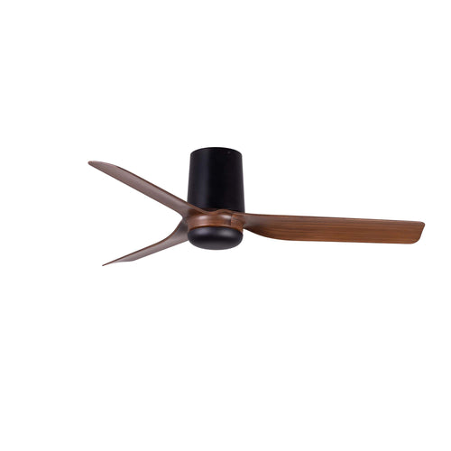 Faro MINI Punt Tub Small Zwart, Donker Hout DC-plafondventilator met 6 snelheden