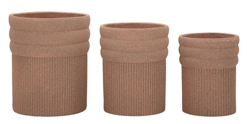 Mauro Ferretti cachepot - set van 3 - Ø 41,5×50–36×45–30,5×39,5 - rood