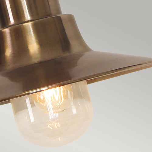 Elstead Sheldon - 1 Lichts Buiten Plafond Ketting Lantaarn Messing IP44, E27