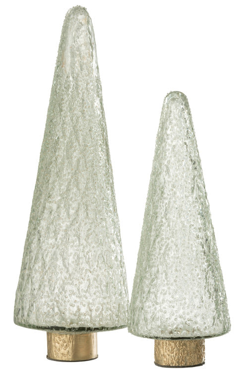 J-Line decoratie Kerstboom Voet - glas - transparant - large - vtwonen shop