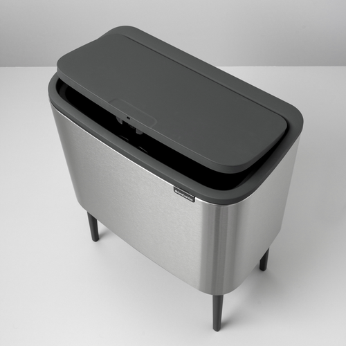Brabantia Bo Touch Bin, met 3 binnenemmers, 3 x 11 liter - Matt Steel Fingerprint Proof