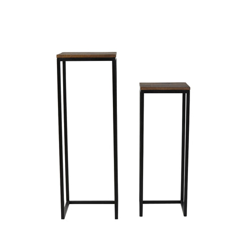 Light & Living bijzettafel Bryson - bruin - 36x36x103cm