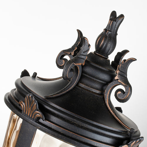 Elstead Baltimore - 1 Lichte Grote Outdoor Sokkel Lantaarn Verweerd Brons IP44, E27