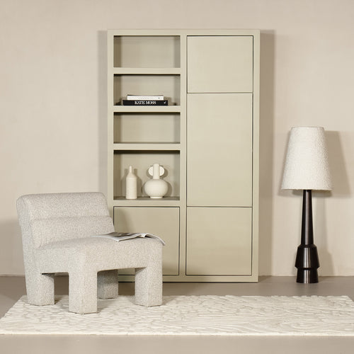 Giga Meubel Wandkast Xander - Mangohout - Beige - 120x45x200cm