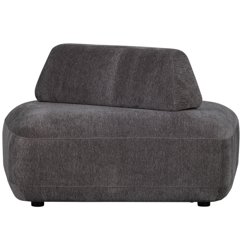 WOOOD fauteuil Sterck - Polyester - Charcoal - 118x102x41 - vtwonen shop