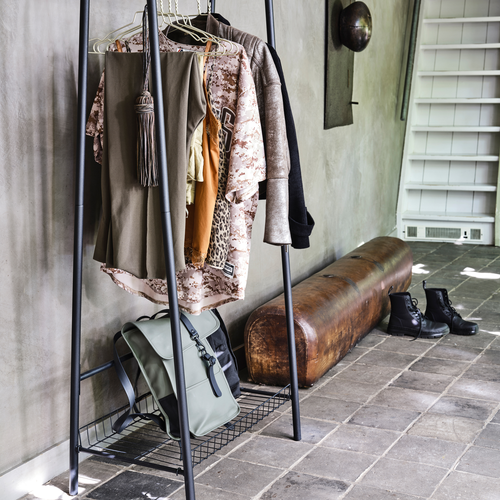 WOOOD kledingrek Jovi - Metaal - Zwart - 167x70x41 - vtwonen shop