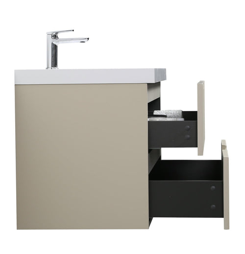 Badplaats Badkamermeubel Set Thermis 60 cm – Beige – Badmeubel met Wastafel