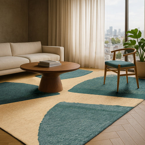 Lola&Moi vloerkleed Azurite - blauw - 140x200cm