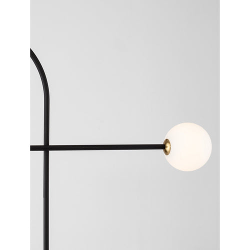 Nova Luce DEDALO Vloerlamp Sandy Black, Opal LED G9 1x5W
