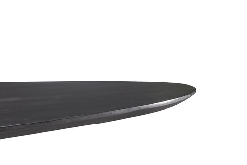 Livingfurn eetkamertafel Oslo - Acasia Hout - 120 cm - zwart