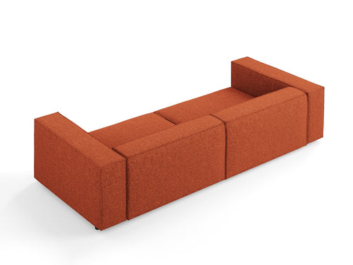 Cosmopolitan Design Bank Arendal 4-zits, chenille, terracotta - 102x244x70cm