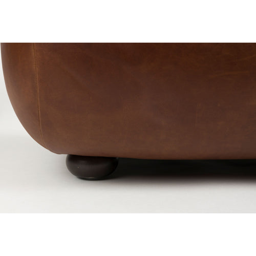 Dutchbone Wyatt Fauteuil Leer Chocolade Bruin - vtwonen shop