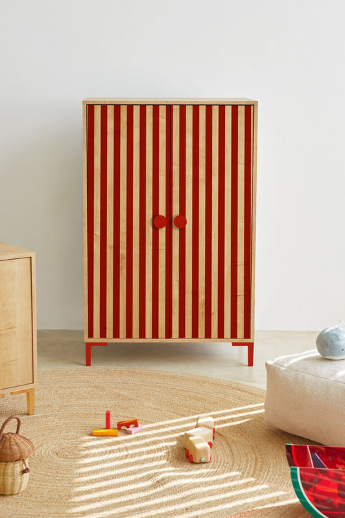 Really Nice Things Aparador Alva Kids Roble - Rood Strepen - vtwonen shop