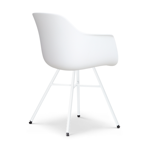 Nolon Noa-Puk Eetkamerstoelen Set van 2 - Wit - Wit Onderstel