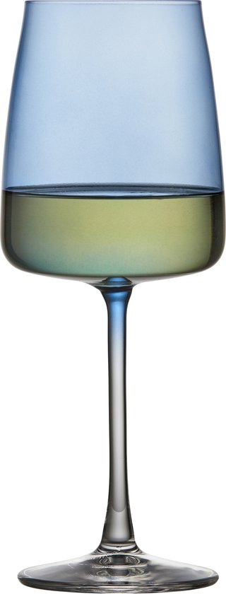 Lyngby Glas Krystal Zero Wit wijnglas 43 cl 4 st. Blauw - vtwonen shop