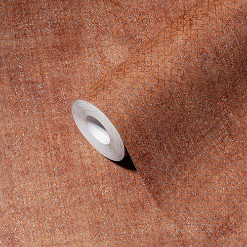 A.S. Création behang effen oranje, rood en metallic - 53 cm x 10.05 m - AS-388266 - vtwonen shop