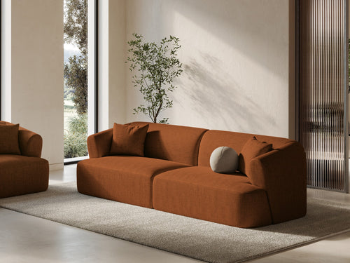 Cosmopolitan Design Modulaire bank Campi 4-zits, structurele stof baksteen - 90x255x70cm
