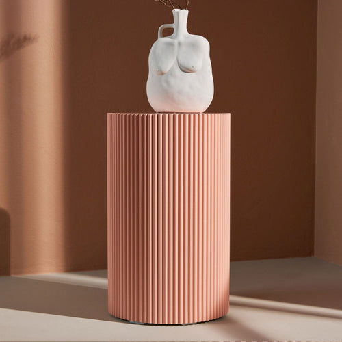 Nest living Asa Houten Bijzettafel Zacht Roze - Ø 31 cm - vtwonen shop