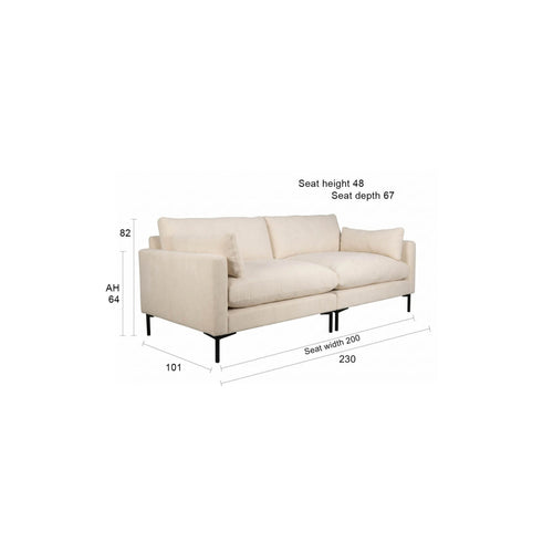Zuiver Summer 3-zitsbank Beige