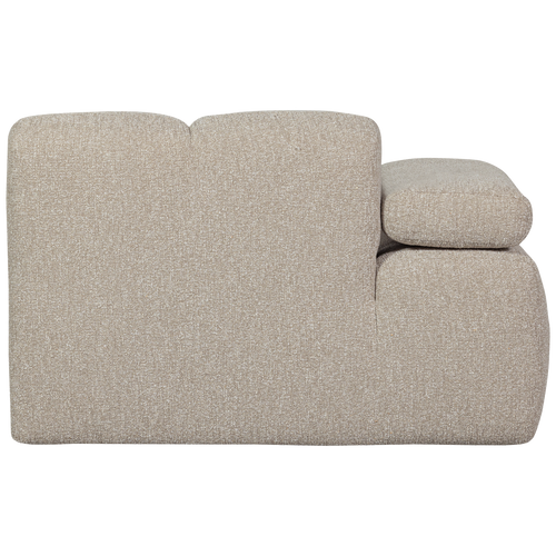 WOOOD 1-zits bank met arm links Mojo - Bouclé - Beige - 74x120x97 cm - vtwonen shop